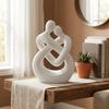 Abstract Design 3D Printed Figure Romantic Couple Embracing Sculpture  Home Decoration