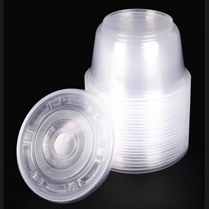 Disposable Round Plastic Takeaway Bowls with Lids