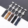 18mm 20mm 22mm Stitching Cowhide PU Strap for Seiko for Omega Vintage Calfskin Watchband Butterfly Buckle for Men Wrist Bracelet