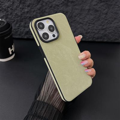 Funda de cuero vintage mate a prueba de golpes para iPhone 15, 14, 13, 12, 11 Pro Max Plus, funda de silicona suave ultrafina para negocios