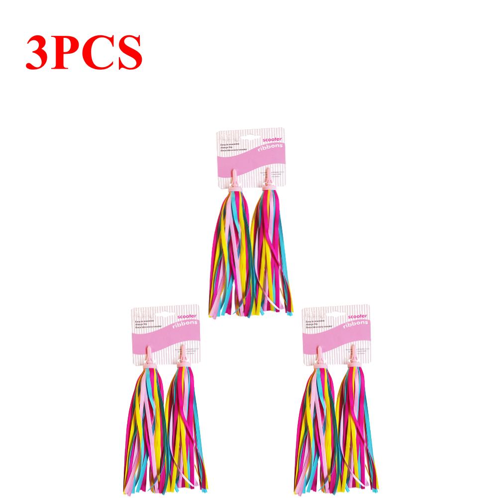 1/2/3pcs Tassel Ribbons Cycling Accessories Children Kids Bike Decor Ribbon Bicycle Handlebar Colorful Tassel