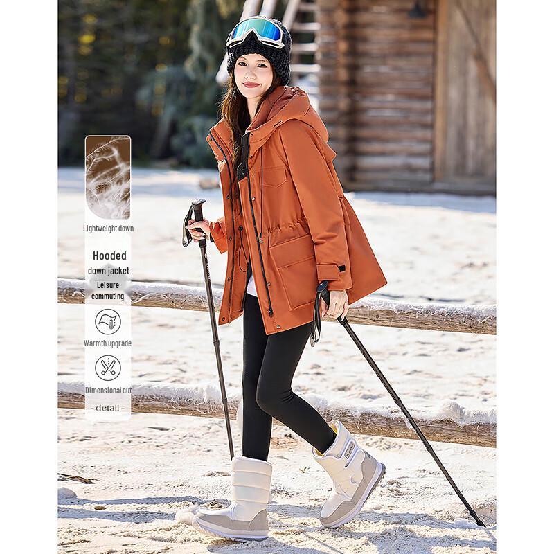 

Sisui Nianhua Women s Hooded Mid-Length Down Jacket M