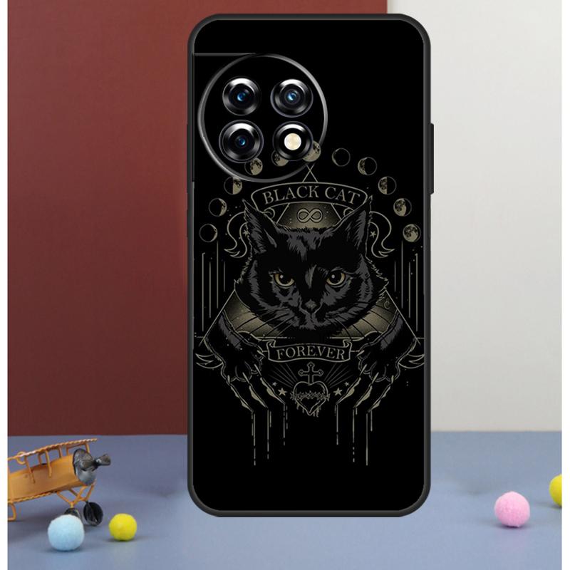 Witches Cat Moon Cover For OnePlus Nord 4 CE 2 3 Lite N20 N30 9 10 Pro 8T 9RT 10T 11 OnePlus 12 13 R Case