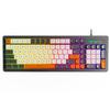 Gaming Keyboard with Tactile Feedback Color Illumination Waterproof Construction Universal Compatibility