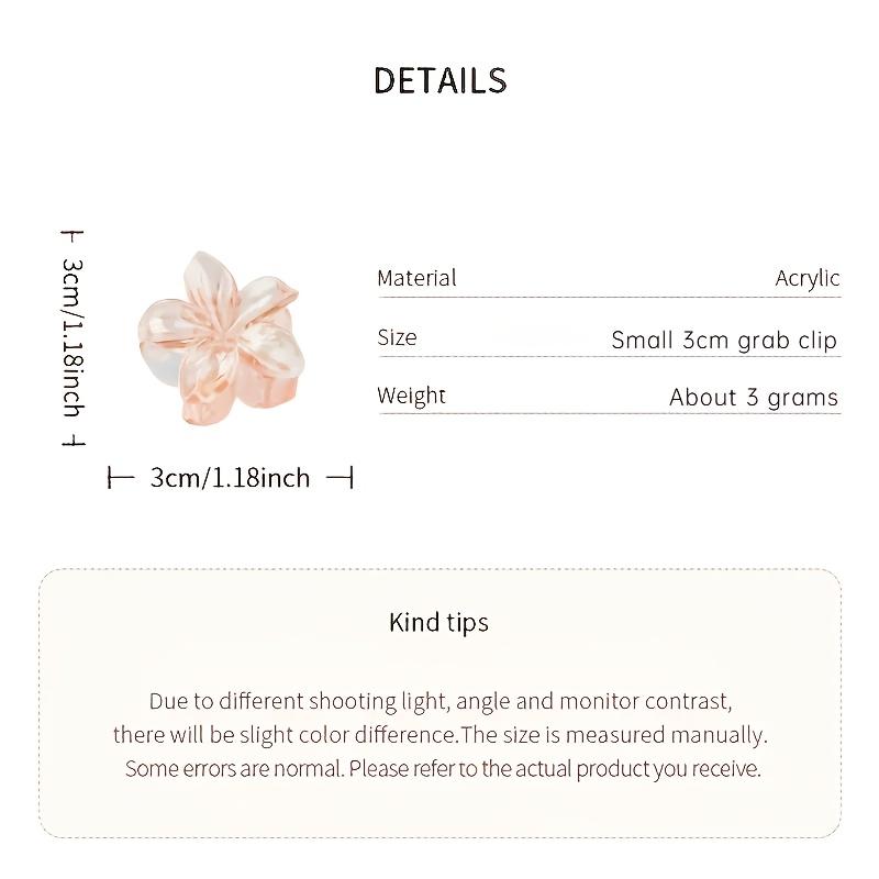 Bohemian Minimalist Resin Flower Hair Clips, Transparent AB Color Gradient, Non-Slip, for Thick Hair, Braid Styling, Hawaiian Easter New Year Gifts