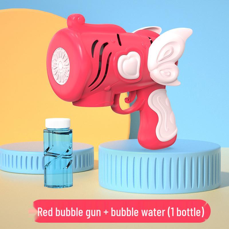 Electric Handheld Bubble Blower with Lights - Children's Automatic Bubble Gun Toy