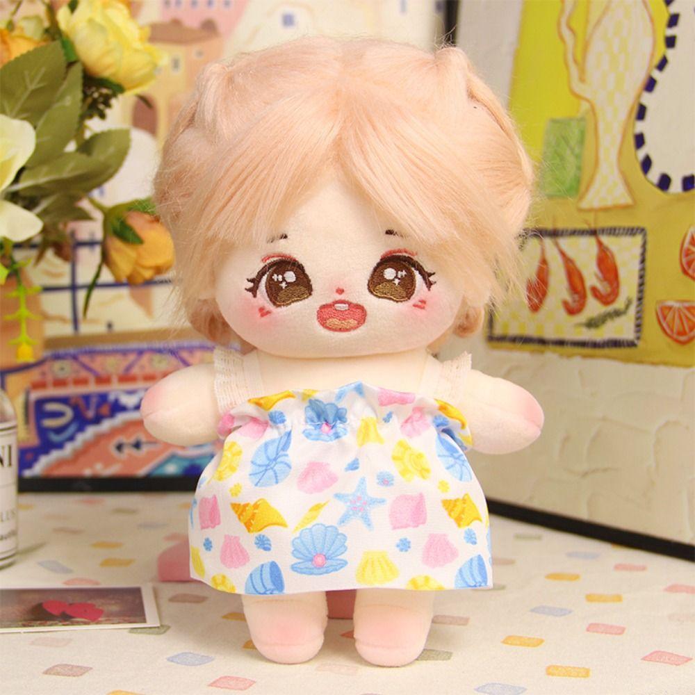 Lolita 20CM Doll Sling Dress Pajama Cotton Doll Dress Lolita Dress Up Clothing Skirt  Children Gift