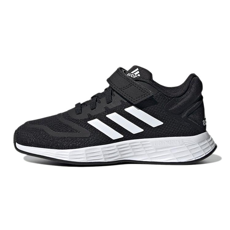 Adidas Duramo 10 EL K Fabric Comfortable Abrasion Resistant Abrasion Resistant Low top Kids Running Shoes Black White GZ0649 28