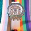 Ladies' Quartz Watch Stainless Steel Case Silicone Strap Quartz Movement For Daily Gatherings GW0407L4