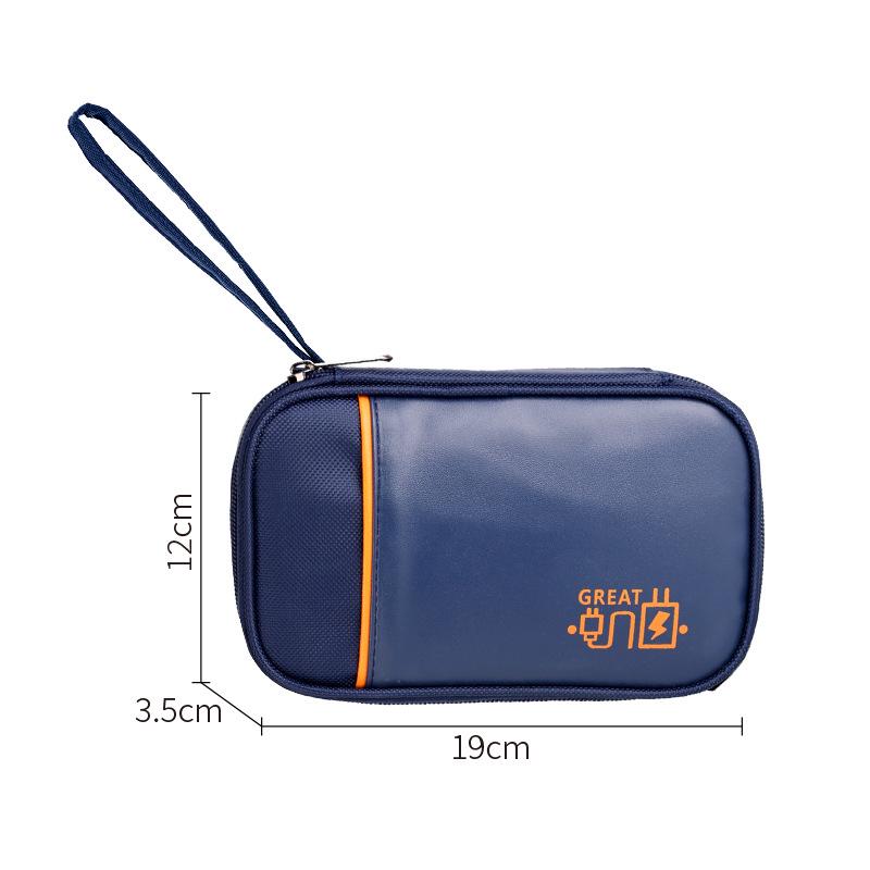 Sac de Rangement Portable à Main pour Accessoires Mobiles - Câbles de Données, Batteries Externes, Écouteurs, Conception Anti-Collision