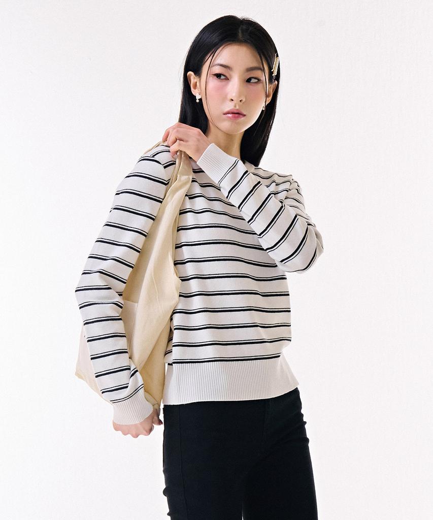 CHASECULT Women'S Round Striped Sweater-Darg5262B0A