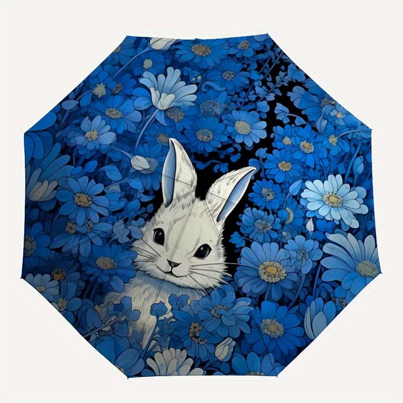 

1pc White Bunny Automatic Open/Close Umbrella, Ideal Fan Gift for Birthday, Christmas, Trendy Fashion yy250828054