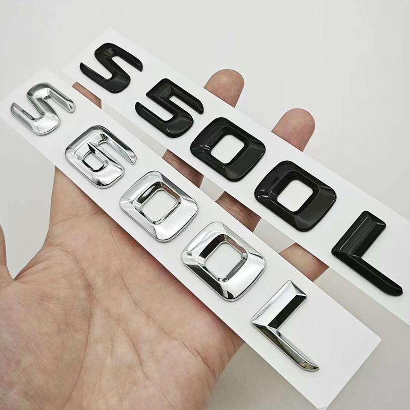 SXFA2 3D ABS Car Letters Logo S500L S600L Badge Sticker Emblem Decals For Mercedes Benz S Class S500L S600L V221 V222 Tail Accessories