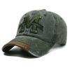 Retro Letter M Embroidered Baseball Cap Washed Cotton Distressed Baseball Hats Adjustable Hip Hop Dad Hat For Man Women Unisex