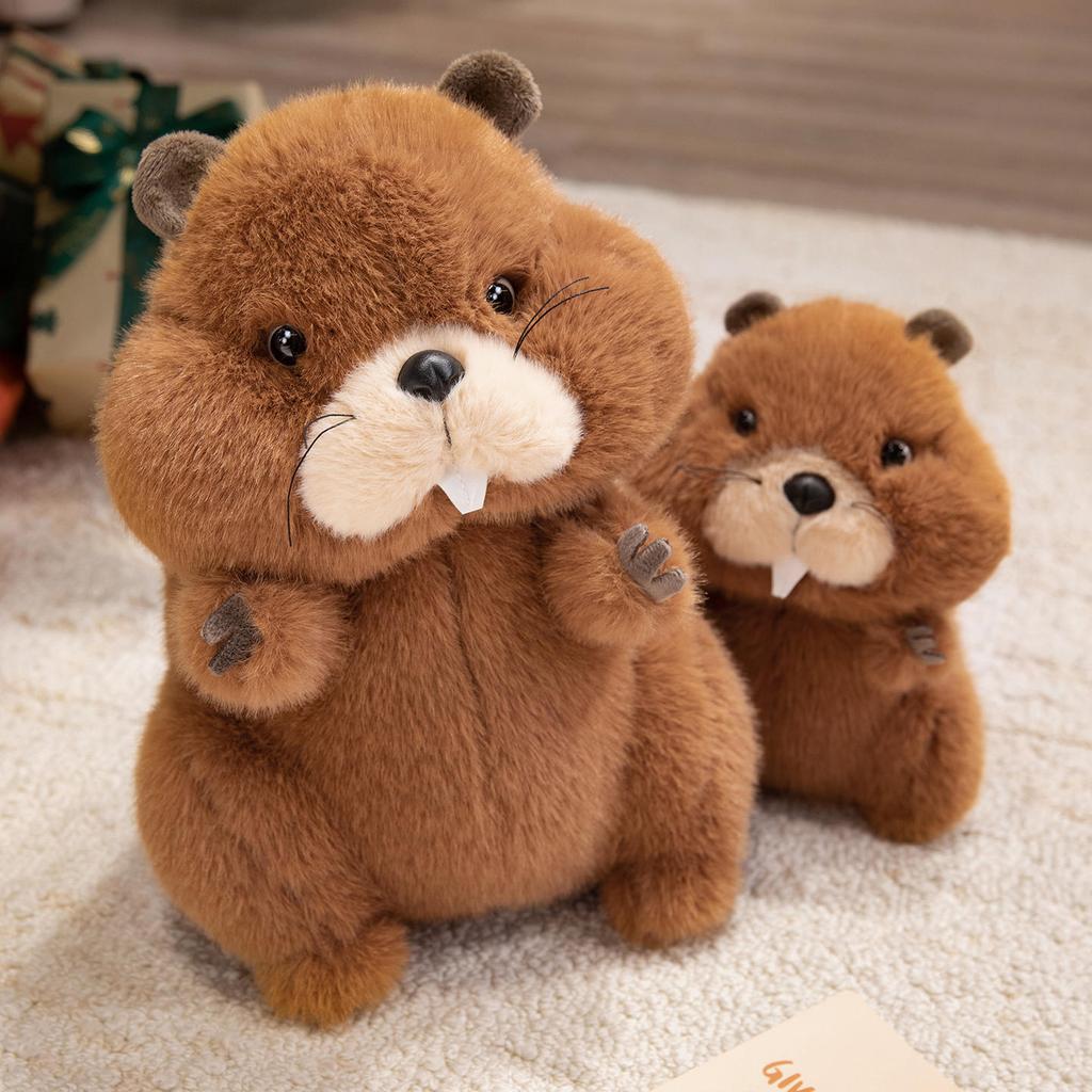 22-35Cm Chubby Marmot Plush Toys Fluffy Cartoon Screaming Groundhog Doll Warm Children Appease Doll Lovely Home Decor Girls Gift
