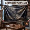 Decorative Artwork Theme Throw Blanket Custom Name Text Personalized Blanket Soft Cozy Blanket for Home Sofa Bed