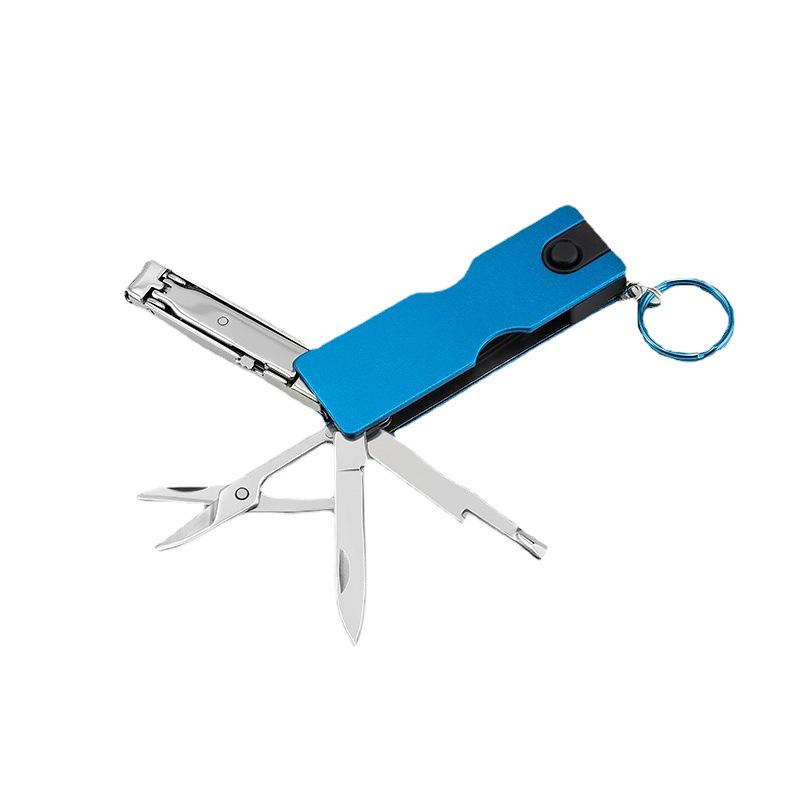 Popular Mini Multifunction Nail Beauty Tool: Folding Knife with LED, Scissors, and Clippers