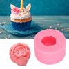 3Pcs Lovely Distinctive Round Flower Shape Cake Candle Soap Silicone Mold DIY Tool Accessories