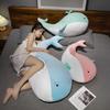 Large Soft Whale Pillow Plush Doll Blue Whale Doll Girl Sleeping Soothing Ragdoll Doll