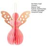 Angel Honeycomb Ornament Paper Angel Hanging Ornament with Sparkling Edge 3D Honeycomb