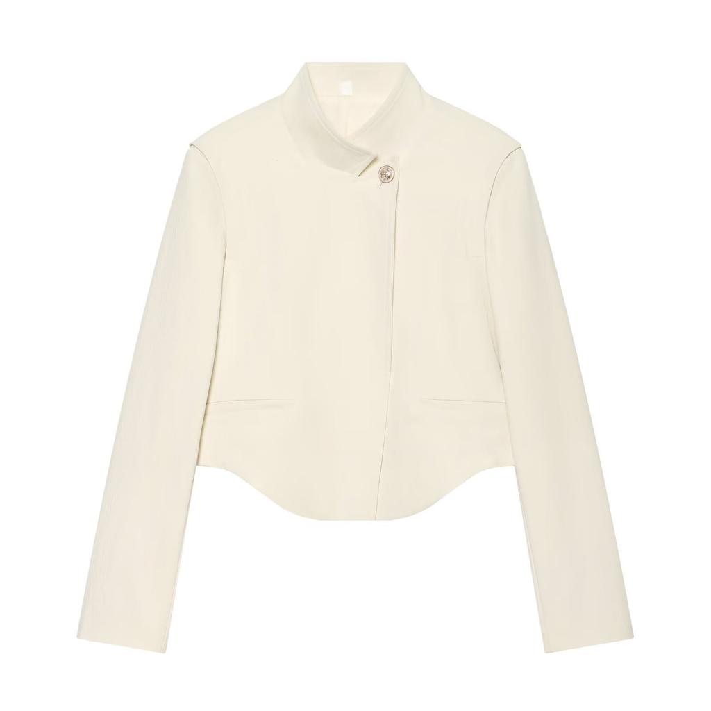 2026 Summer New European and American Cross-border Women's Street Fashion Solid Color Short Suit Jacket W103 90670