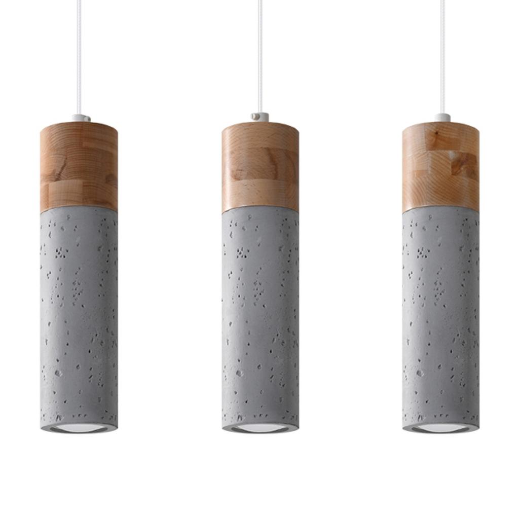 Zane 3 hanging lamp, gray