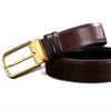 Men's Double-Sided Calfskin Belt with Steel Pin Buckle - Casual Versatile Design