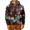 Men's Long-Sleeve Casual Flannel Hooded Sweatshirt