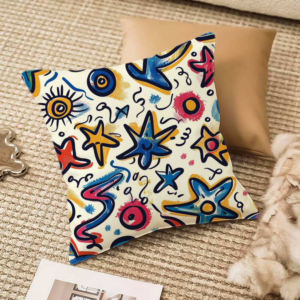 

Милая наволочка с граффити, Защита от пылевых клещей, Невидимая молния, Диван-кровать 12x12Inch