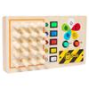 2 In 1 Montessori Busy Board Light Switch Games Toddlers Sensory Manipulation Board Parish Learning Activity Wooden Children Toy