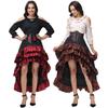 Damen Vintage Rüschen-Taille Langes Maxikleid für Halloween Kostümparty