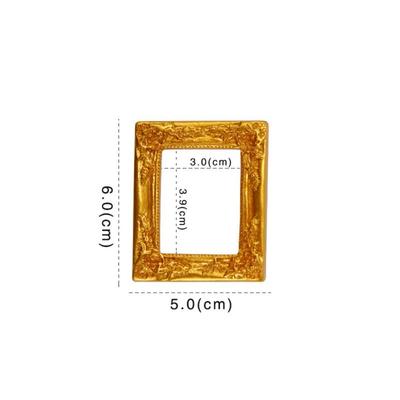 Mehrzweck DIY Harz Foto Rahmen Miniatur 3D Mini Spiegel Requisiten Rustikaler Spiegel Kleines Modell Handyhülle Material