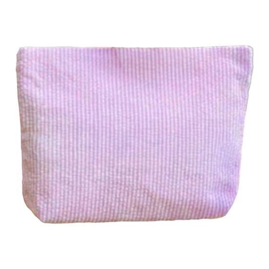 Striped Makeup Bag, Zipper Closure, Durable Portable Cosmetic Storage Bag, for Travel Business Trips And Outdoor Use