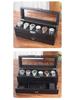 Carbon Fiber PU Double Layer Watch & Jewelry Storage Box - Holds 6 Watches & Cufflinks