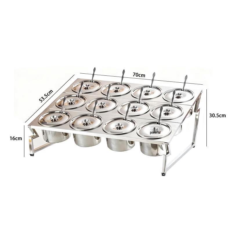 Kangfutao Stainless Steel Divided Seasoning Box with Lid
