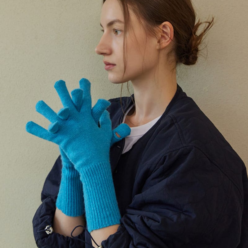 Atempo WOOL KNIT GLOVES_pure Blue