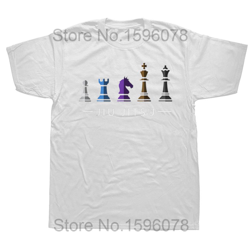 

BJJ Бразильское Джиу-Джитсу Шахматный Пояс Футболки Бойца Графический Хлопок Уличная Одежда Короткий Рукав Подарки на День Рождения Летняя Футболка S