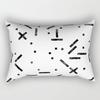 Black and White Simple Geometric Rectangle Pillowcase Home Decor Car Sofa Cushion Cover Home Decor Accessories 30x50cm