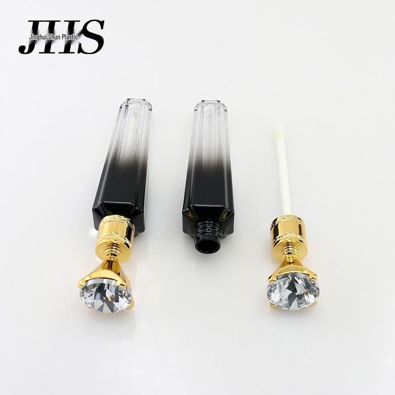 High-Grade 3ml Lip Gloss Tube - Transparent Diamond Lipstick Container for Makeup Packaging