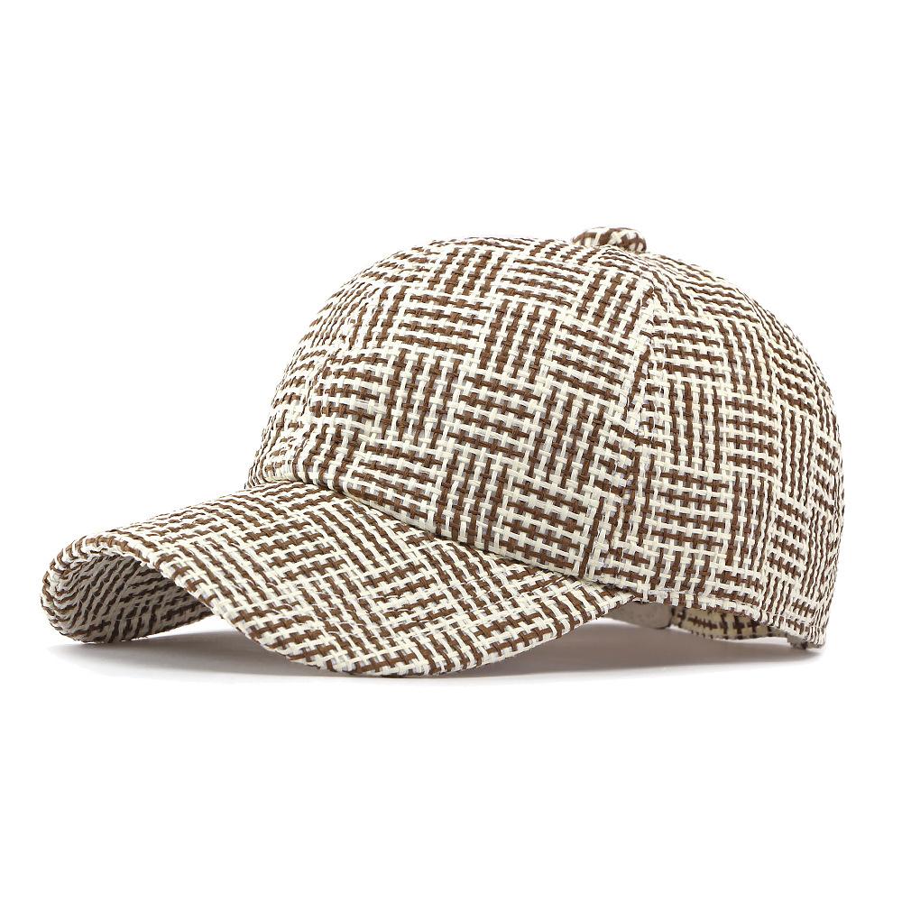Sombrero de Verano para Hombre Gorra de Béisbol de Paja Sombrero Protector Solar para Exteriores Gorra Transpirable para Mujer