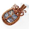 Natural Opal Pendant 87.35 Ct Multicolor Cushion Cut Copper Wrapped October Birthday Birthstone