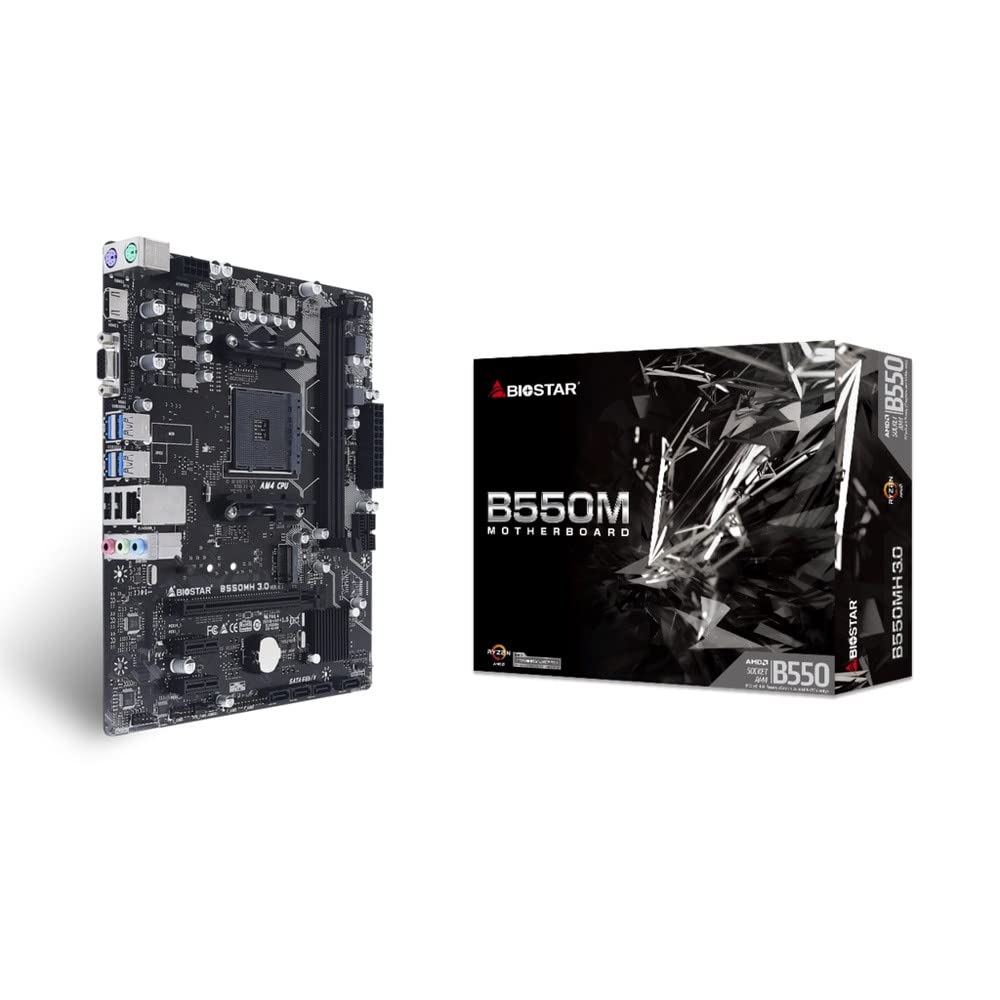 

Equipped with BIOSTAR AMD B550 chipset and compatible with AMD Ryzen 5000 series processors High cost performance MicroATX motherboard B550MH [ 3.0 ]