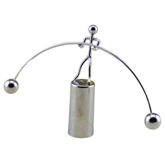 Mini Balance Pendulum Metal Weightlifting Iron Man Cradle Tumbler Toy Home Decor
