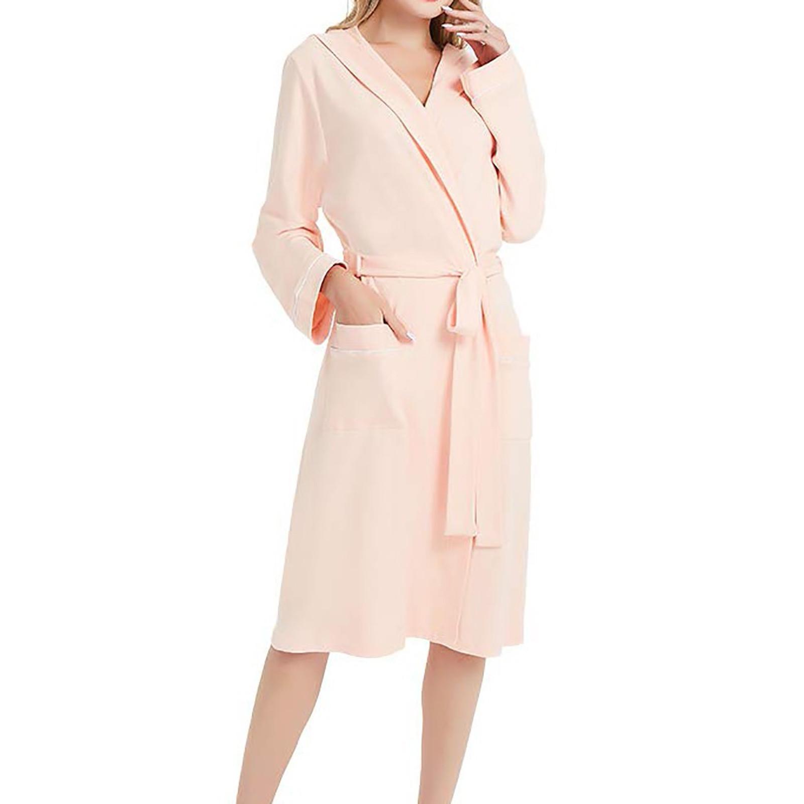 

Женская мода с длинным рукавом, милая спа, удобная вязаная пижама для ванны XXXXXL розовый