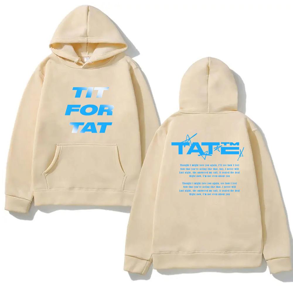 Tate McRae TITFORTAT NEW Album Hoodie for Autumn/Winter 2025 New Grunge Sweatshirts Punk Long Sleeve Clothing Hooded Pullovers