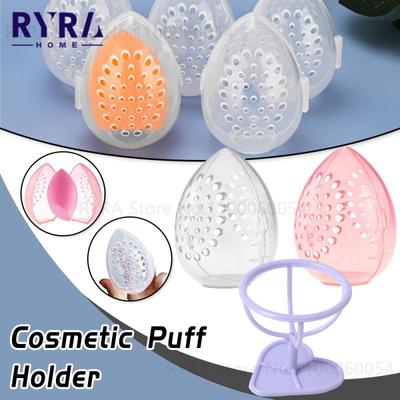 Porta Puff per Cosmetici Scatola per Spugnette Trucco Plastica Portatile Impermeabile Custodia Spugna Uovo di Bellezza Organizer Accessori Cosmetici