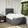 Vidaxl Continental Bed With Mattress, Dark Grey Fabric 120X200 Cm