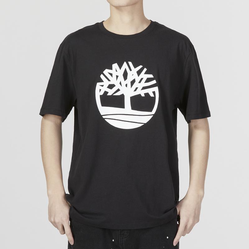 Timberland Casual Breathable Short Sleeve Logo T-Shirt Men Tops Black A6281-001
