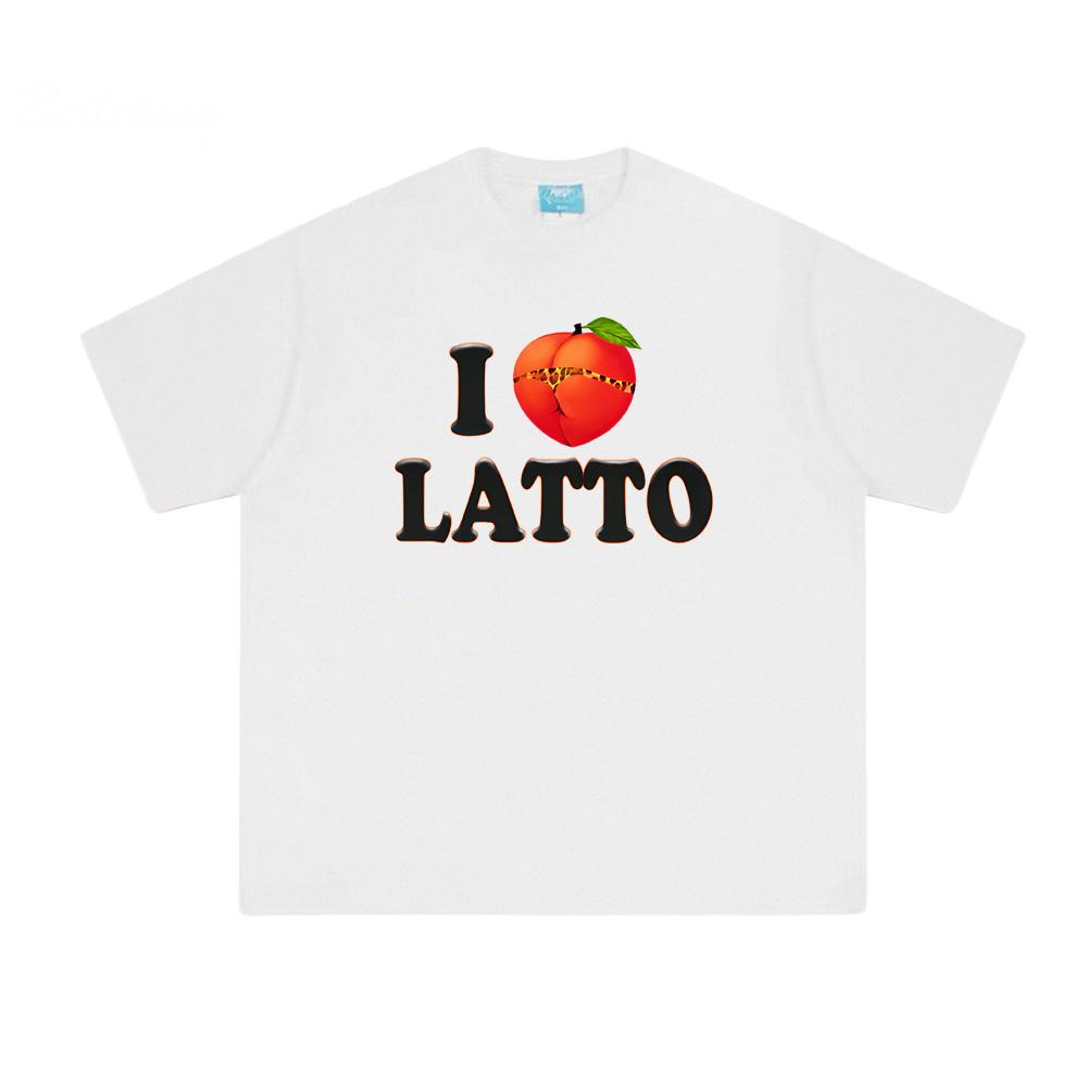 Latto LATTO BABY TEE Summer High Quality Grunge Camisetas Female/Male Graphic Printing T-shirt Round Neck Tops
