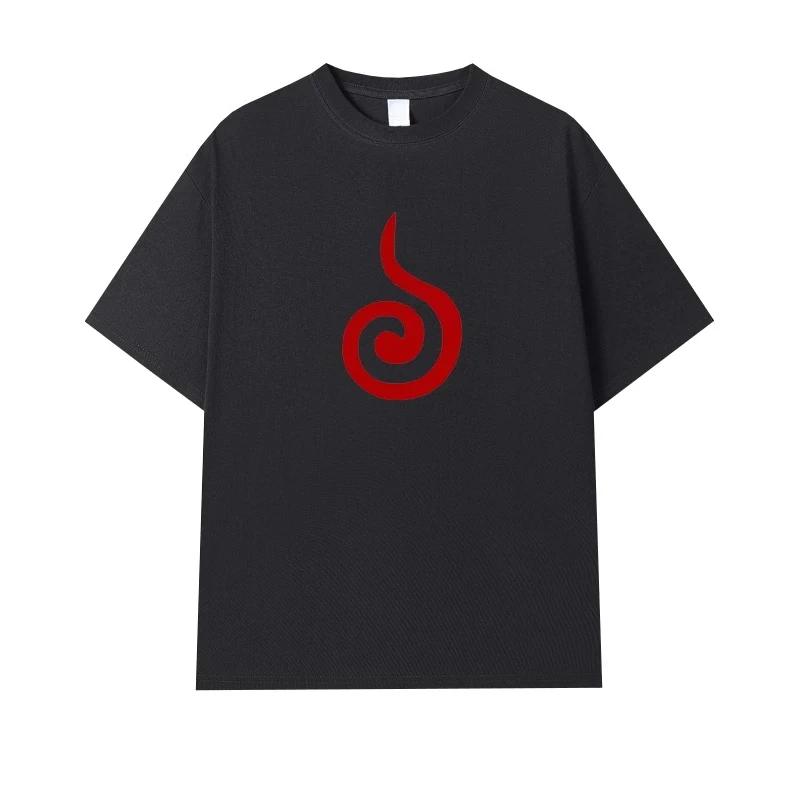 Узумаки Наруто Саске Детство Одинаковая Короткая Футболка для Мужчин Аниме Наруто Косплей 2026 Лето Новый Детский Верх для Переодевания 4XL